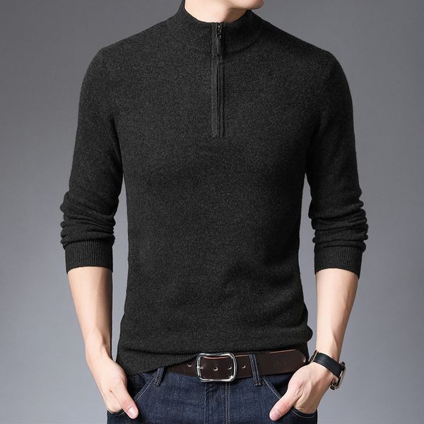 2021 new casual turtleneck 100% wool pullover men autumn winter fashion slim fit knitted sweater half zip mens sweaters 7txn, White;black
2021 new casual turtleneck 100% wool pullover men autumn winter fashion slim fit knitted sweater half zip mens sweaters 7txn, White;black