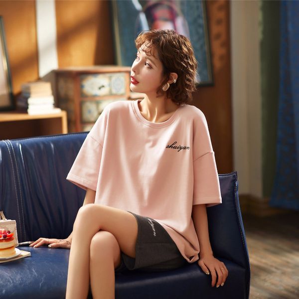 women accidentally 2pcs summer pajamas knocked out -xxl printer waving short-sleeved house clothes & short nightwear shorts agjd, Black;red
women accidentally 2pcs summer pajamas knocked out -xxl printer waving short-sleeved house clothes & short nightwear shorts agjd, Black;red