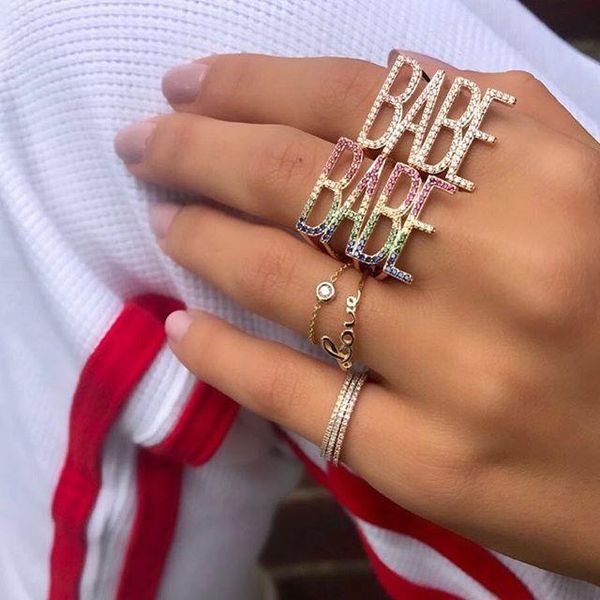 wedding rings letter baby finger ring for girlfriend lover gift gold color rainbow cz paved trendy gorgeous cocktail adjustable, Slivery;golden
wedding rings letter baby finger ring for girlfriend lover gift gold color rainbow cz paved trendy gorgeous cocktail adjustable, Slivery;golden
