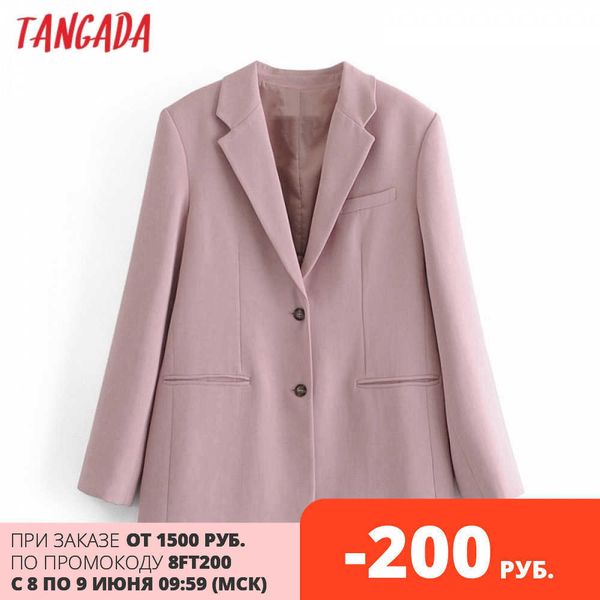 tangada women pink blazer coat vintage notched collar pocket fashion female casual chic 3h212 210609, White;black
tangada women pink blazer coat vintage notched collar pocket fashion female casual chic 3h212 210609, White;black