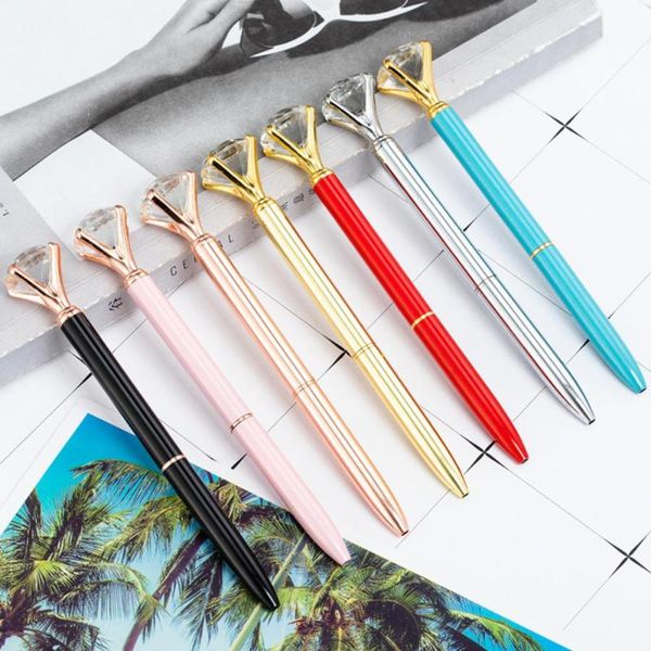 big diamond crystal pen gem ballpoint pens ring wedding metal ballpen kawaii magical pen fashion school office supplies, Blue;orange
big diamond crystal pen gem ballpoint pens ring wedding metal ballpen kawaii magical pen fashion school office supplies, Blue;orange
