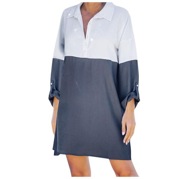 casual dresses splicing long sleeve dress women streetwear for 2021 fashion button party vestidos elegantes, Black;gray
casual dresses splicing long sleeve dress women streetwear for 2021 fashion button party vestidos elegantes, Black;gray