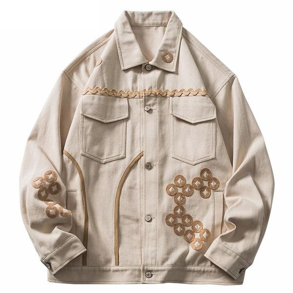 men's jackets embroidery cargo autumn streetwear hop coin men patch pockets hip harajuku casual cotton outwear jacket coats masculino, Black;brown
men's jackets embroidery cargo autumn streetwear hop coin men patch pockets hip harajuku casual cotton outwear jacket coats masculino, Black;brown