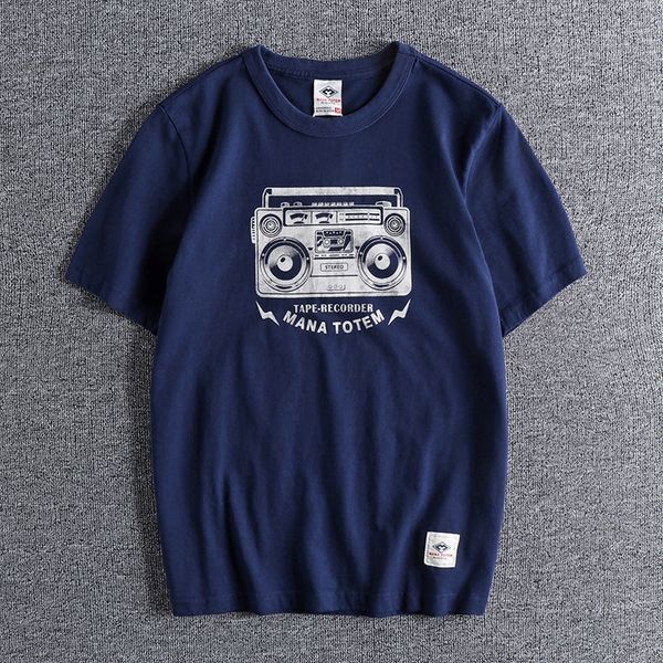 2021 summer radio print men's short t-shirt round neck comfortable cotton casual half sleeve shirt 0906 7ovg, White;black
2021 summer radio print men's short t-shirt round neck comfortable cotton casual half sleeve shirt 0906 7ovg, White;black