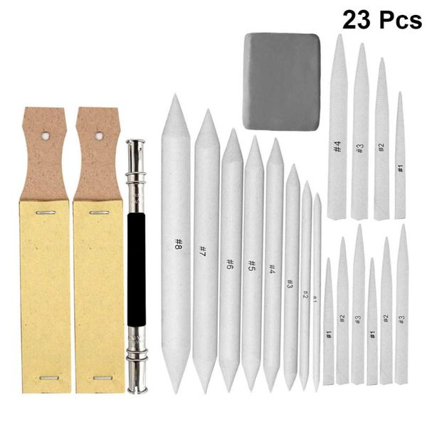gift sets 23 pcs stumps and tortillions set sandpaper pencil sharpener pointer extension tool eraser for student sketch drawing
gift sets 23 pcs stumps and tortillions set sandpaper pencil sharpener pointer extension tool eraser for student sketch drawing