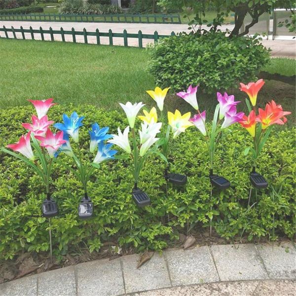 solar lamps 4 head lily flower light led decorative outdoor lawn lamp home garden fake night lights ip55 waterproof
solar lamps 4 head lily flower light led decorative outdoor lawn lamp home garden fake night lights ip55 waterproof