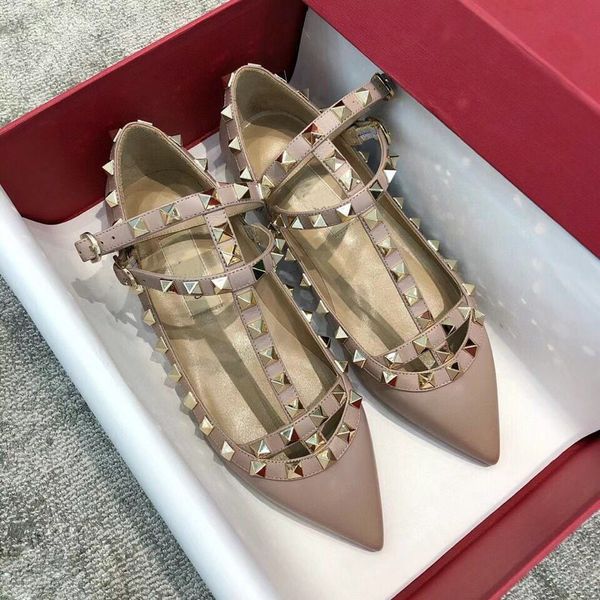 luxury summer rock stud women sandals pointed toe lady strappy ballerina caged rivets ballet flats ankle strap party wedding eu35-43, Black
luxury summer rock stud women sandals pointed toe lady strappy ballerina caged rivets ballet flats ankle strap party wedding eu35-43, Black