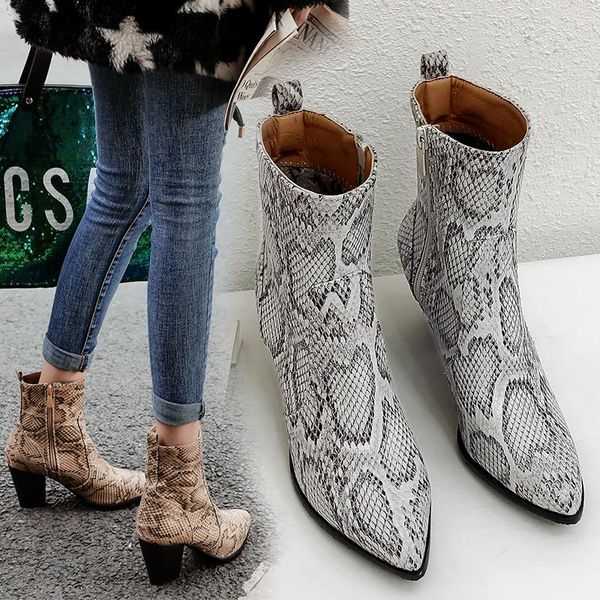 boots women snakeskin leopard toe zip thick pointed shoes high woman winter lady snow fashion classic sell, Black
boots women snakeskin leopard toe zip thick pointed shoes high woman winter lady snow fashion classic sell, Black