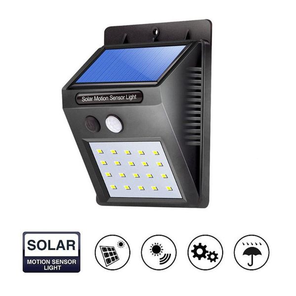solar lamps 20leds waterproof light pir motion sensor wall lamp outdoor garden street security energy saving 
solar lamps 20leds waterproof light pir motion sensor wall lamp outdoor garden street security energy saving