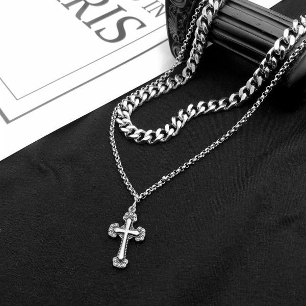 chains layered choker water wave linked cross pendant necklace for men women vintage trendy religious necklaces jewelry gift, Silver
chains layered choker water wave linked cross pendant necklace for men women vintage trendy religious necklaces jewelry gift, Silver