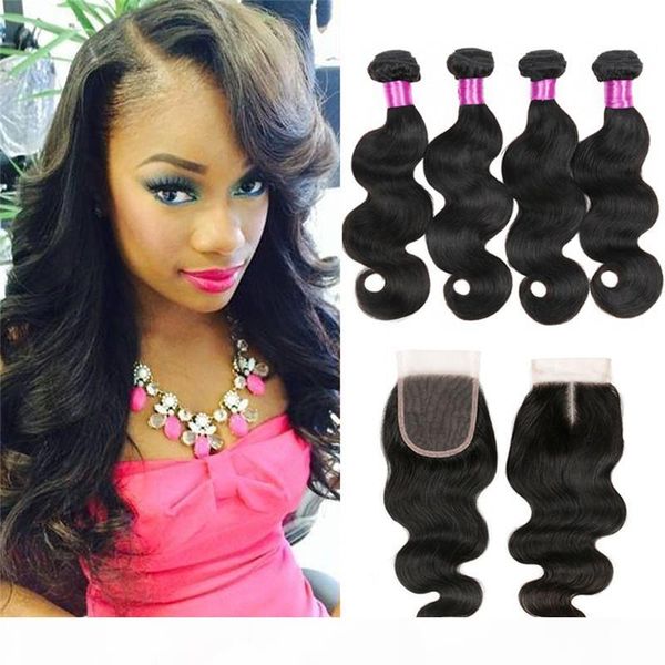 malaysian virgin hair body wave 4 bundles with closure baby hair peruvian brazilian virgin human hair bundles with lace closure, Black
malaysian virgin hair body wave 4 bundles with closure baby hair peruvian brazilian virgin human hair bundles with lace closure, Black