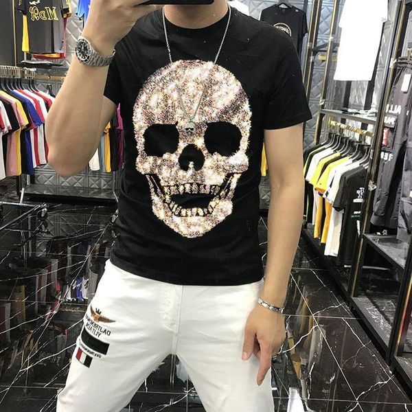 men's t-shirts 4 colors 12 hours to send summer t-shirt diamond silver skull short sleeve, White;black
men's t-shirts 4 colors 12 hours to send summer t-shirt diamond silver skull short sleeve, White;black