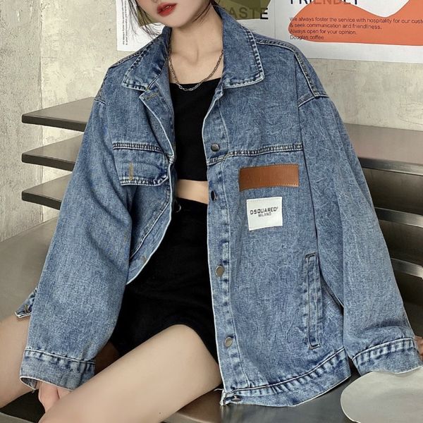 women's jackets blue jacket jeans spring fashion feminine lapel long sleeve harajuku vintage loose unique breasted denim coat w5gh, Black;brown
women's jackets blue jacket jeans spring fashion feminine lapel long sleeve harajuku vintage loose unique breasted denim coat w5gh, Black;brown