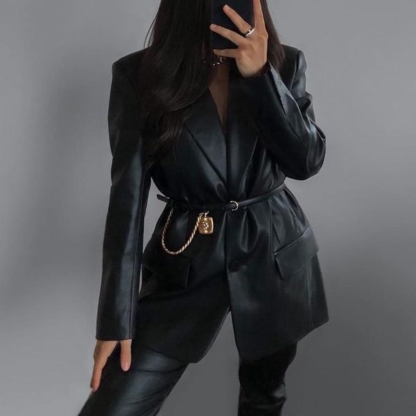 fall leather jacket women vintage long coats and jackets women pu faux leather coat winter faux blazer black streetwear
fall leather jacket women vintage long coats and jackets women pu faux leather coat winter faux blazer black streetwear