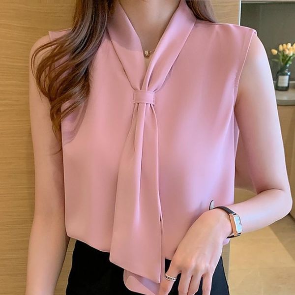 women's blouses & shirts summer sleeveless women blouse blusas mujer de moda 2021 verano bow v-neck pink chiffon shirt e774, White
women's blouses & shirts summer sleeveless women blouse blusas mujer de moda 2021 verano bow v-neck pink chiffon shirt e774, White