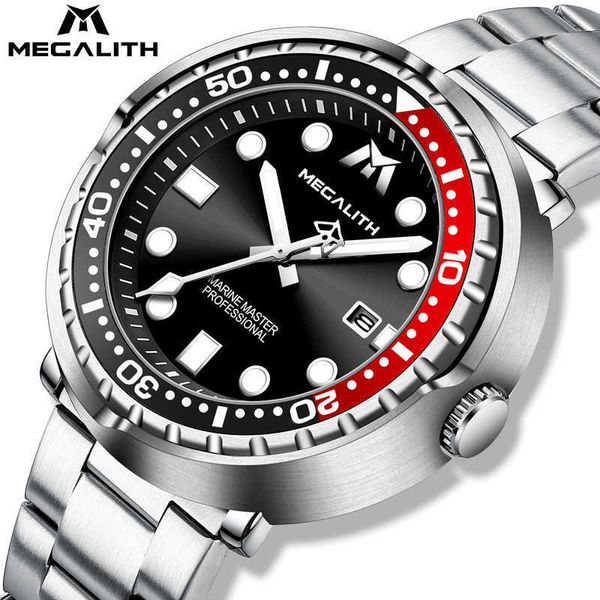 megalith classic design diving watches mens fashion sports diver quartz men stainless steel luminous waterproof 210728, Slivery;brown
megalith classic design diving watches mens fashion sports diver quartz men stainless steel luminous waterproof 210728, Slivery;brown