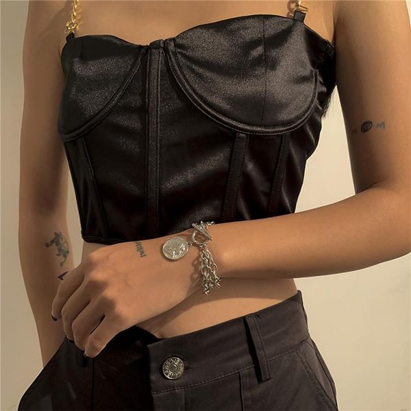 link, chain 2021 punk gold color charm coin bracelets for women men hip hop toggle clasp bangles jewelry party gift, Black
link, chain 2021 punk gold color charm coin bracelets for women men hip hop toggle clasp bangles jewelry party gift, Black