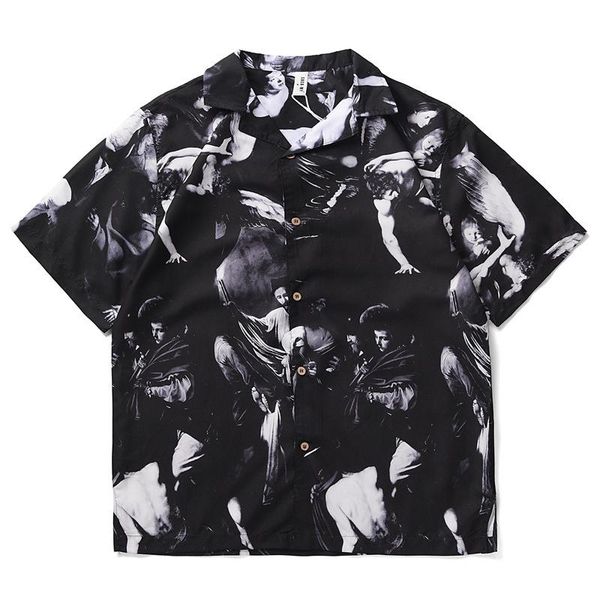 men's casual shirts mysterious style shirt 2021 autumn printed short-sleeved streetwear loose large size fashion, White;black
men's casual shirts mysterious style shirt 2021 autumn printed short-sleeved streetwear loose large size fashion, White;black