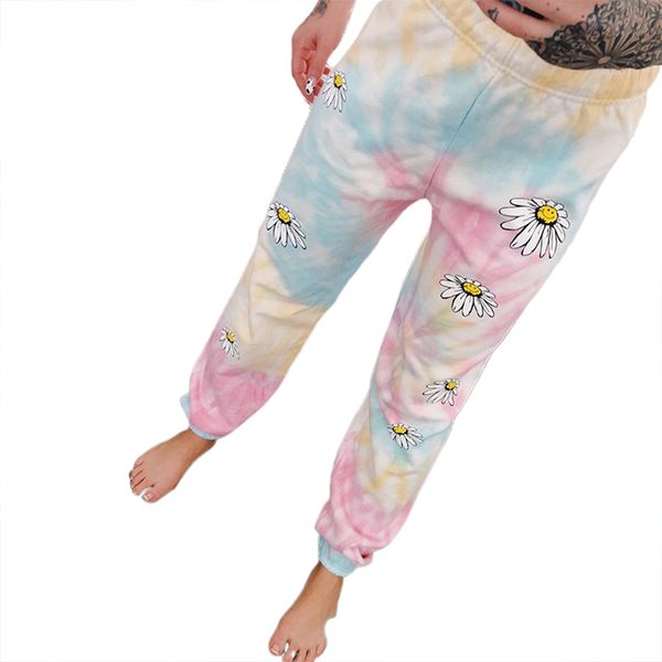 women sportswear jogger pants 2020new casual loose soft breathable elastic high waist tie dye daisy printed tracksuit trousers, White;black
women sportswear jogger pants 2020new casual loose soft breathable elastic high waist tie dye daisy printed tracksuit trousers, White;black