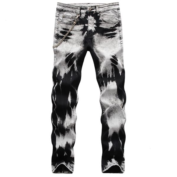 summer men's street style fried snowflake retro hanging chain decoration stretch slim jeans denim pants 1075 51e7, Blue
summer men's street style fried snowflake retro hanging chain decoration stretch slim jeans denim pants 1075 51e7, Blue