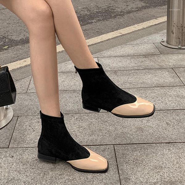 boots 2021 knitting square low heel print patchwork ankle ladies pumps toe autumn winter women shoes size 34-43, Black
boots 2021 knitting square low heel print patchwork ankle ladies pumps toe autumn winter women shoes size 34-43, Black
