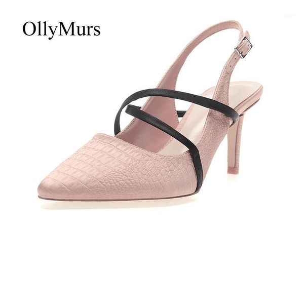 sandals 2021 summer girl sandal fashion brand faux fur thin heels shoe lady shoes women peep toe black cross-tied1