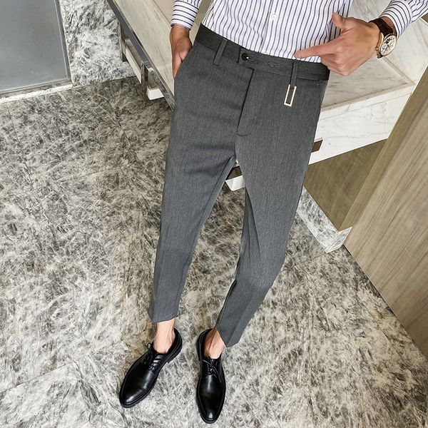 2021 new summer embroidered of fashion men thin male fit suit pants ankle business length office 6pay, Black
2021 new summer embroidered of fashion men thin male fit suit pants ankle business length office 6pay, Black