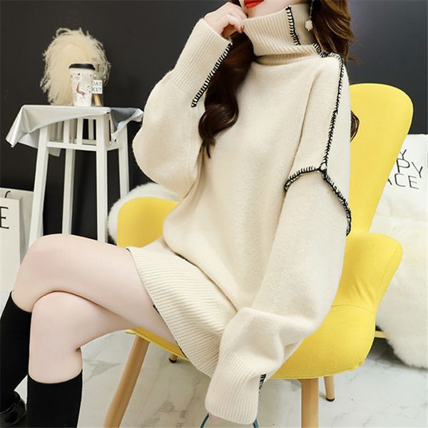korean winter thick warm turtleneck knitting sweater women 3 color knit oversized loose high collar knitted pullover female bzdz, White;black
korean winter thick warm turtleneck knitting sweater women 3 color knit oversized loose high collar knitted pullover female bzdz, White;black