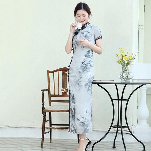 ethnic clothing women satin lace mandarin collar qipao high split vintage button chinese dress elegant long vestidos large size 3xl-4xl, Red
ethnic clothing women satin lace mandarin collar qipao high split vintage button chinese dress elegant long vestidos large size 3xl-4xl, Red