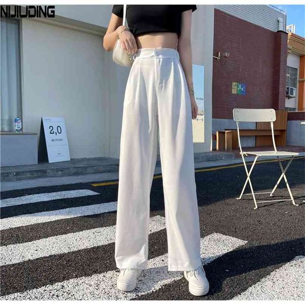 casual chic loose high waist female wide leg pants spring summer ladies one button long trousers women solid suit 210925, Black;white
casual chic loose high waist female wide leg pants spring summer ladies one button long trousers women solid suit 210925, Black;white