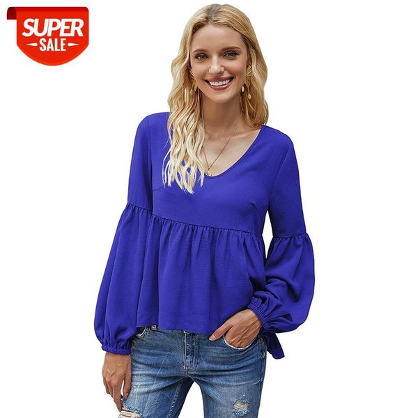 women's autumn solid color baby shirt long sleeve 2020 new lantern sleeve fashion sweet cute knitted loose v-neck pullover #x00r, White
women's autumn solid color baby shirt long sleeve 2020 new lantern sleeve fashion sweet cute knitted loose v-neck pullover #x00r, White