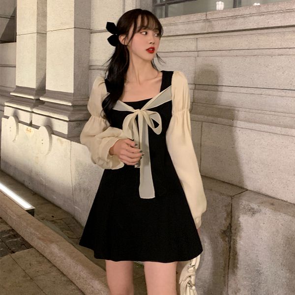 female fashion 2021 early spring new retro was fine seam little black dress 5jug, Black;pink
female fashion 2021 early spring new retro was fine seam little black dress 5jug, Black;pink