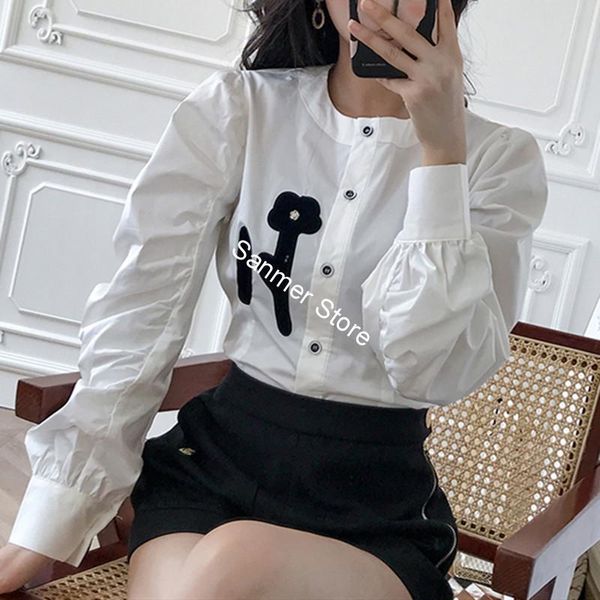 2021 new camisa tridimensional das flores margarida luva sopro pescoo longo da blusa do nico breasted feminino primavera e vero m9x4, Black
2021 new camisa tridimensional das flores margarida luva sopro pescoo longo da blusa do nico breasted feminino primavera e vero m9x4, Black