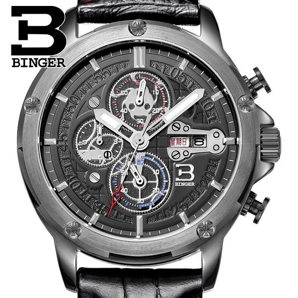 wristwatches switzerland watches men binger quartz men's watch leather strap chronograph diver glowwatch b6009-4, Slivery;brown
wristwatches switzerland watches men binger quartz men's watch leather strap chronograph diver glowwatch b6009-4, Slivery;brown