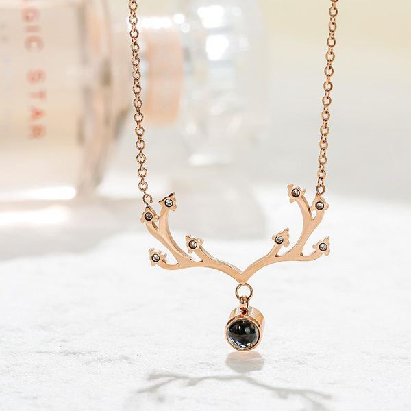 chokers cute romantic you all the way love memory antlers necklace women elegant no fade rose gold stainless steel pendant necklaces, Golden;silver
chokers cute romantic you all the way love memory antlers necklace women elegant no fade rose gold stainless steel pendant necklaces, Golden;silver
