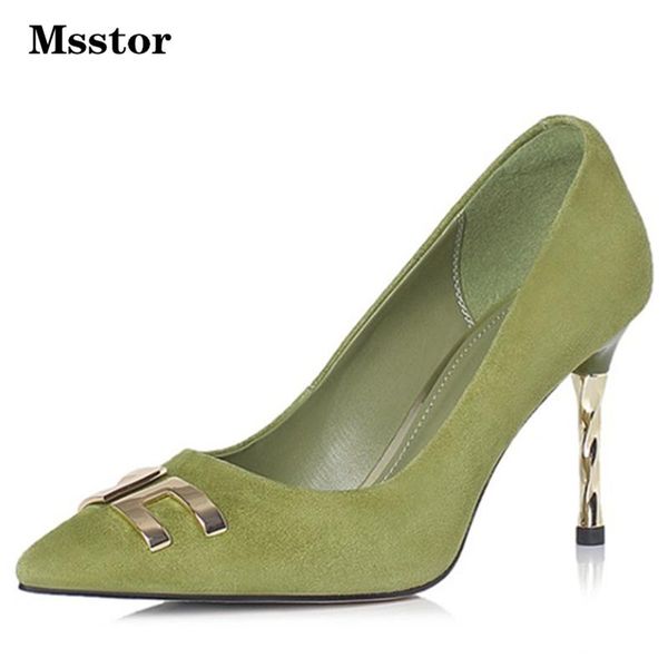 dress shoes women hgih heels kid suede metal decoration autumn spring shallow pumps pointed toe party ladies casual, Black
dress shoes women hgih heels kid suede metal decoration autumn spring shallow pumps pointed toe party ladies casual, Black