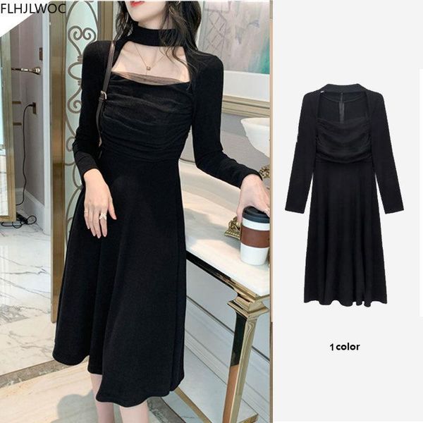 casual dresses french style fashion womens feminine vestidos hollow out sheer mesh elegant black dress n2792, Black;gray
casual dresses french style fashion womens feminine vestidos hollow out sheer mesh elegant black dress n2792, Black;gray