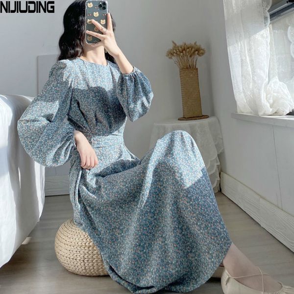 nijiuding women's spring o-neck long sleeve dresses floral printing drawstring lace up literary retro long dress lantem sleeve 210302, Black;gray
nijiuding women's spring o-neck long sleeve dresses floral printing drawstring lace up literary retro long dress lantem sleeve 210302, Black;gray