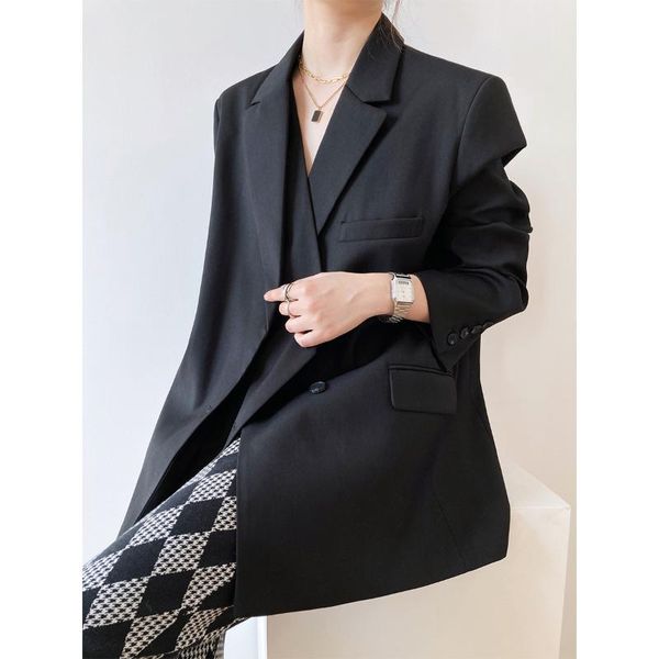 women's suits & blazers double placket design sense temperament suit jacket female korean version loose 2021 spring and autumn casual s, White;black
women's suits & blazers double placket design sense temperament suit jacket female korean version loose 2021 spring and autumn casual s, White;black