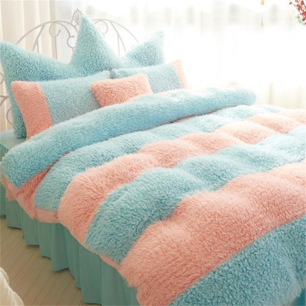 bedding sets milk cashmere four piece set girls' bedspread quilt winter plush plus lamb golden sable for home
bedding sets milk cashmere four piece set girls' bedspread quilt winter plush plus lamb golden sable for home