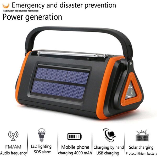 disaster prevention outdoor portable multifunctional solar hand-cranked emergency light radio power bank sos
disaster prevention outdoor portable multifunctional solar hand-cranked emergency light radio power bank sos