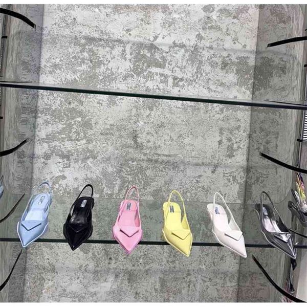 2021 p triangle letter pointed cat heel sandals 2021 french high women's back empty low heeled luxurysss designersss shoes yw, Black
2021 p triangle letter pointed cat heel sandals 2021 french high women's back empty low heeled luxurysss designersss shoes yw, Black