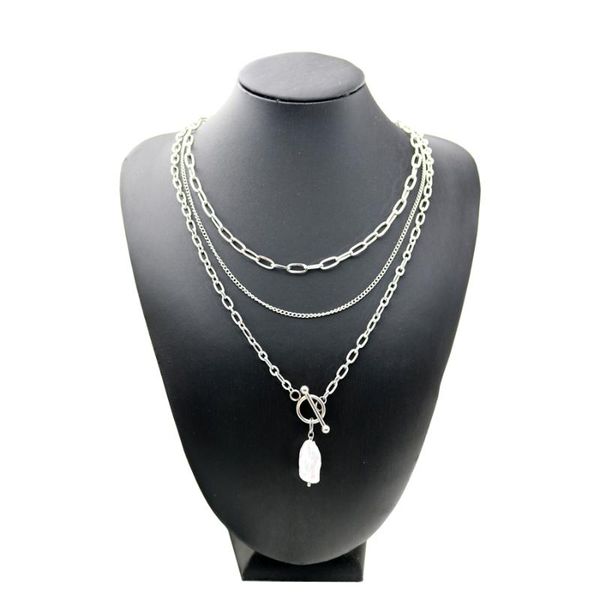 individual punk metal necklace decorated with multi-layer chain abnormity pendant mix necklace female, Silver
individual punk metal necklace decorated with multi-layer chain abnormity pendant mix necklace female, Silver