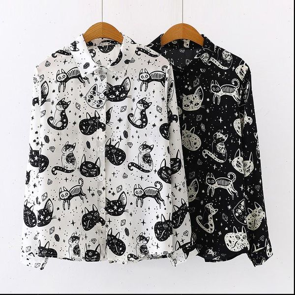 women harajuku shirt kitten print autumn long sleeve and blouses office lady long sleeve white black blouses
women harajuku shirt kitten print autumn long sleeve and blouses office lady long sleeve white black blouses