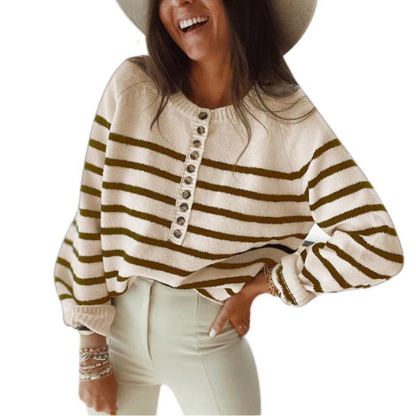 women's sweaters autumn knit women fashion o neck loose single-breasted striped pullover casual button long sleeve sweater 94, White;black
women's sweaters autumn knit women fashion o neck loose single-breasted striped pullover casual button long sleeve sweater 94, White;black