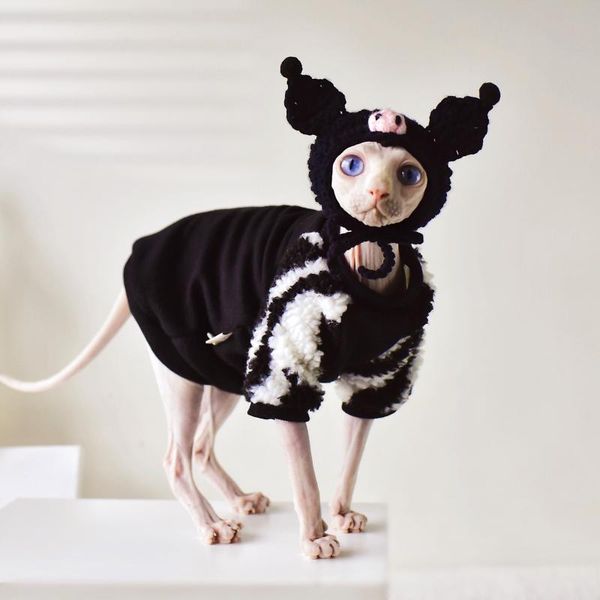 cat costumes autumn - winter warm sweater thick clothes devon sphinx hairless accessories handmade hat
cat costumes autumn - winter warm sweater thick clothes devon sphinx hairless accessories handmade hat