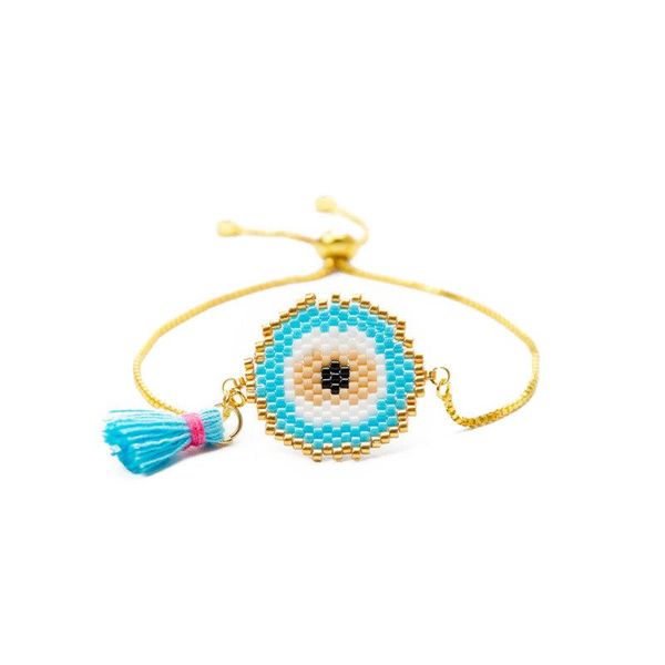 charm bracelets shinusboho turkish micro-mosaic evil eye miyuki for women delicas bracelet jewelry adjustable female party gift, Golden;silver
charm bracelets shinusboho turkish micro-mosaic evil eye miyuki for women delicas bracelet jewelry adjustable female party gift, Golden;silver