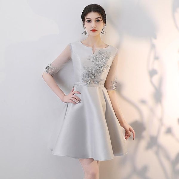 ethnic clothing women birthday party a-line satin dresses elegant half sleeve bridesmaid wedding prom skirt sweet appliques short gown vesti, Red
ethnic clothing women birthday party a-line satin dresses elegant half sleeve bridesmaid wedding prom skirt sweet appliques short gown vesti, Red