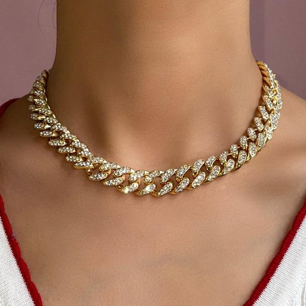 chains shiny rhineston cuban link chain choker necklace for women boho gold silver color crystal baguette buckle party jewelry
chains shiny rhineston cuban link chain choker necklace for women boho gold silver color crystal baguette buckle party jewelry