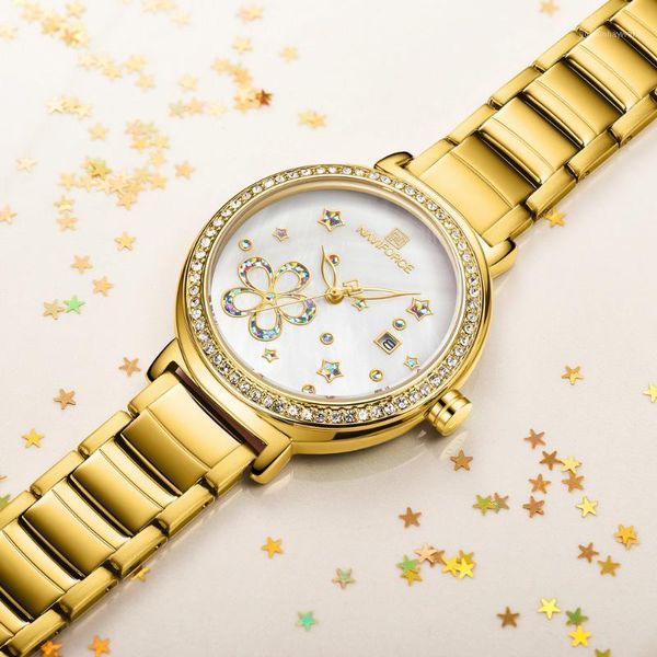 wristwatches naviforce crystal women watch relogio feminino 2021 golden steel strap quartz wristwatch waterproof clocks gir, Slivery;brown
wristwatches naviforce crystal women watch relogio feminino 2021 golden steel strap quartz wristwatch waterproof clocks gir, Slivery;brown